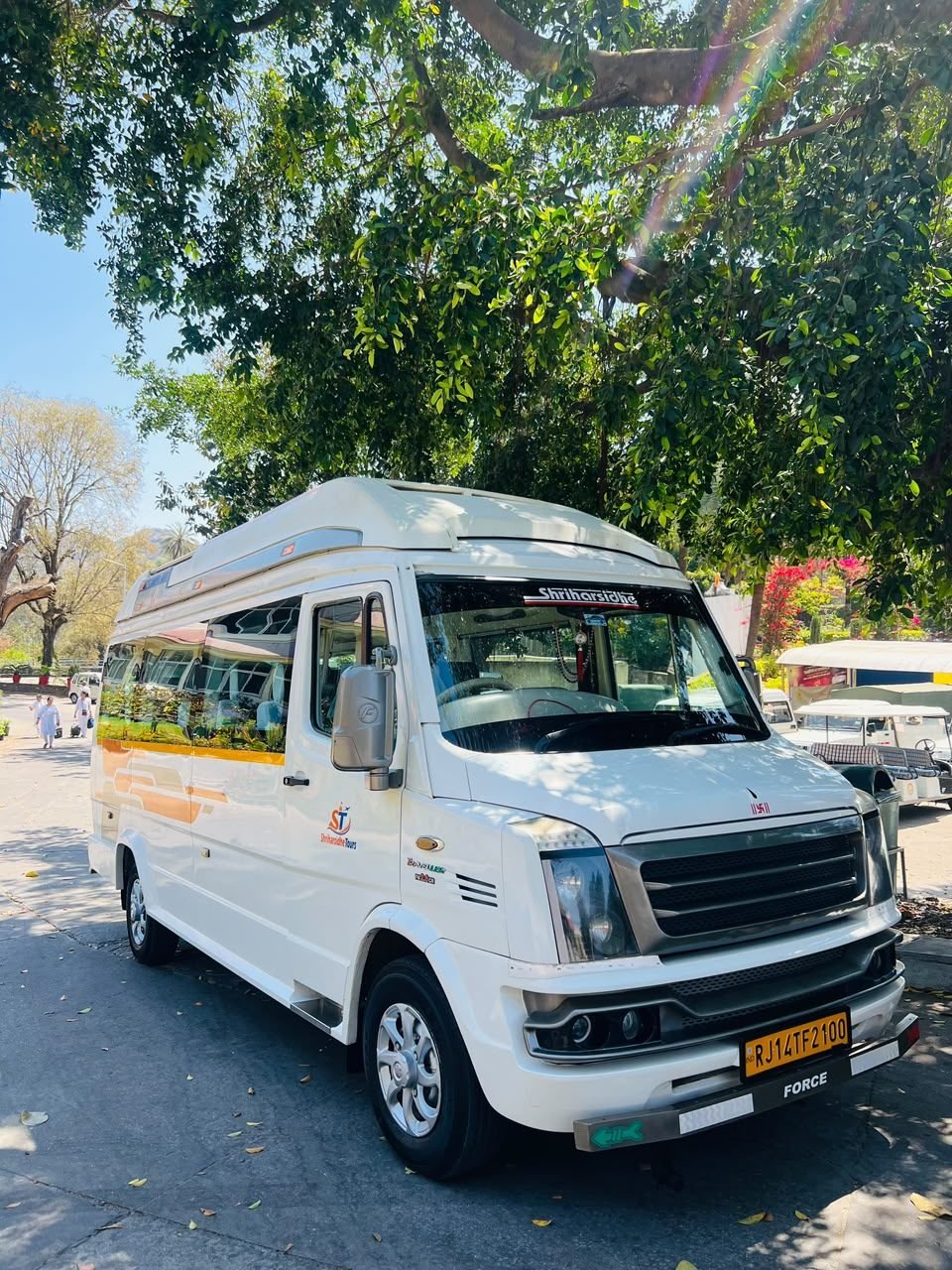 Force Tempo Traveller AC coach in Mount Abu